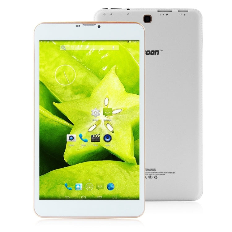 SOSOON X88 Tablet PC 8GB, 8 inch Android 4.4.2, MTK8382 Quad Core 1.3GHz, RAM: 1GB, GPS, Phone Call(White)