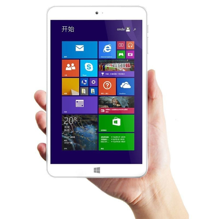 ONDA V820w Dual OS, 2GB+32GB, 8.0 inch, Windows 10 & Android 4.4 Intel Z3735F X86 64Bit Quad Core 1.33-1.83GHz, CE FCC ROHS WEEE Certification(White)