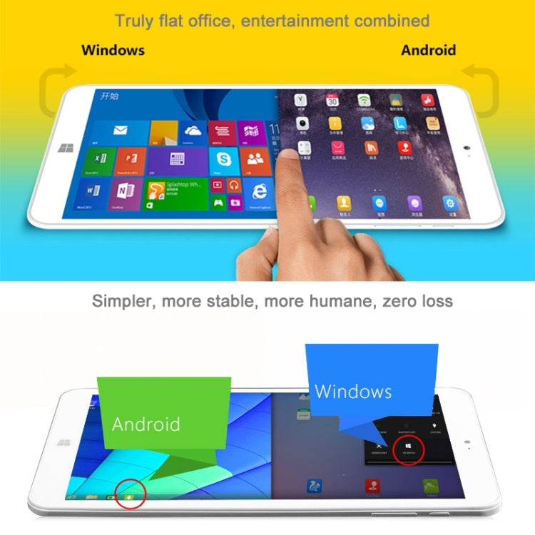ONDA V891w Windows 8.1 & Android 4.4 Tablet 64GB, 8.9 inch, CPU: Intel Z3735F X86 64Bit Quad Core 1.33-1.83GHz, RAM: 2GB, CE FCC ROHS WEEE Certification(White)
