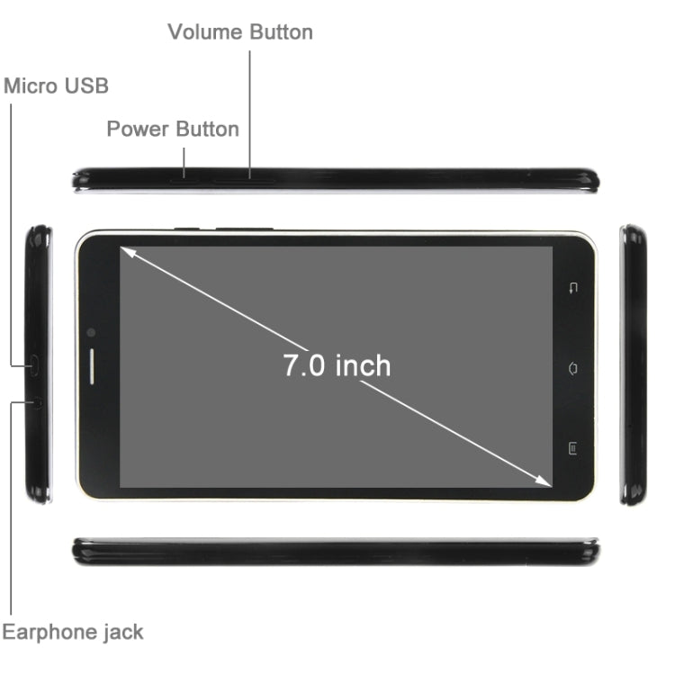 Bassoon K3000 Tablet PC 8GB, 7 inch Android 4.4, Dual SIM, WCDMA, GPS