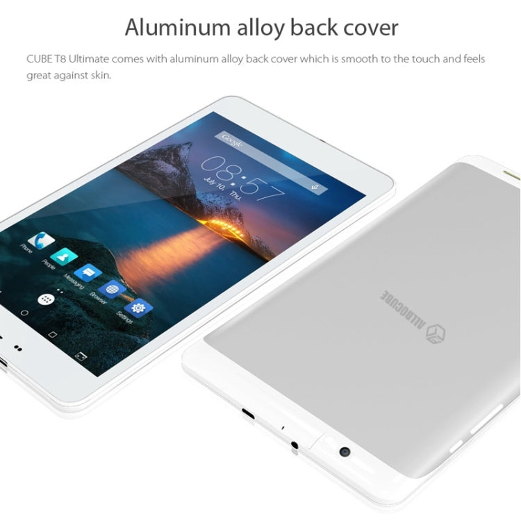 Cube T8 Plus, 8 inch,  2GB+16GB, Android 5.1 4G Phone Call, MT8783 Octa Core 1.3GHz, Dual SIM, GPS(Silver)