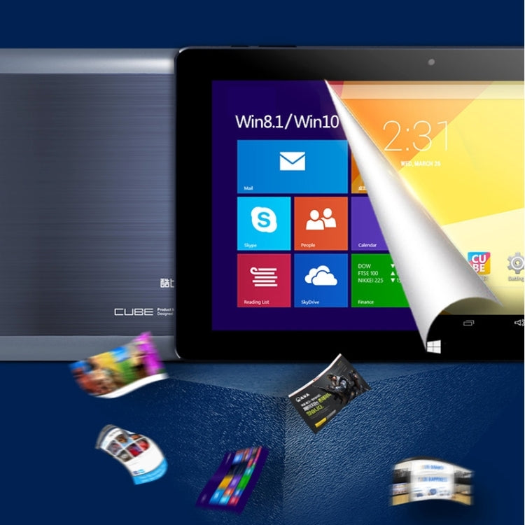 Cube i10GT Dual OS, 2GB+32GB, 10.6 inch Windows 10 & Android 4.4 Intel Z3735F Quad Core 1.33-1.83GHz(Black)