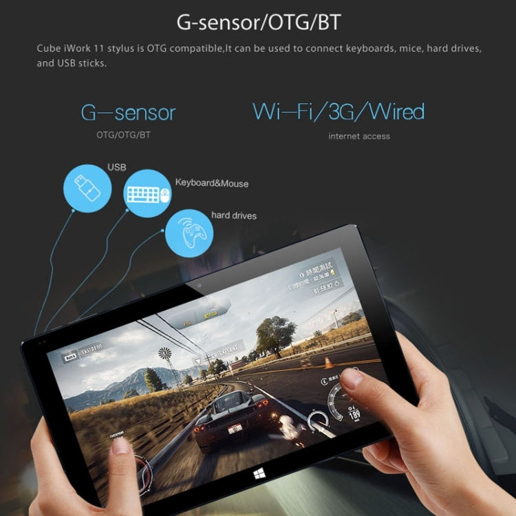 Cube iWork11 Stylus/ i8 T Dual OS, 10.6 inch, 64GB, Windows 10 & Android 5.1, Intel Atom x5-Z8300 Quad Core 1.44-1.8GHz, RAM: 4GB(Dark Blue)