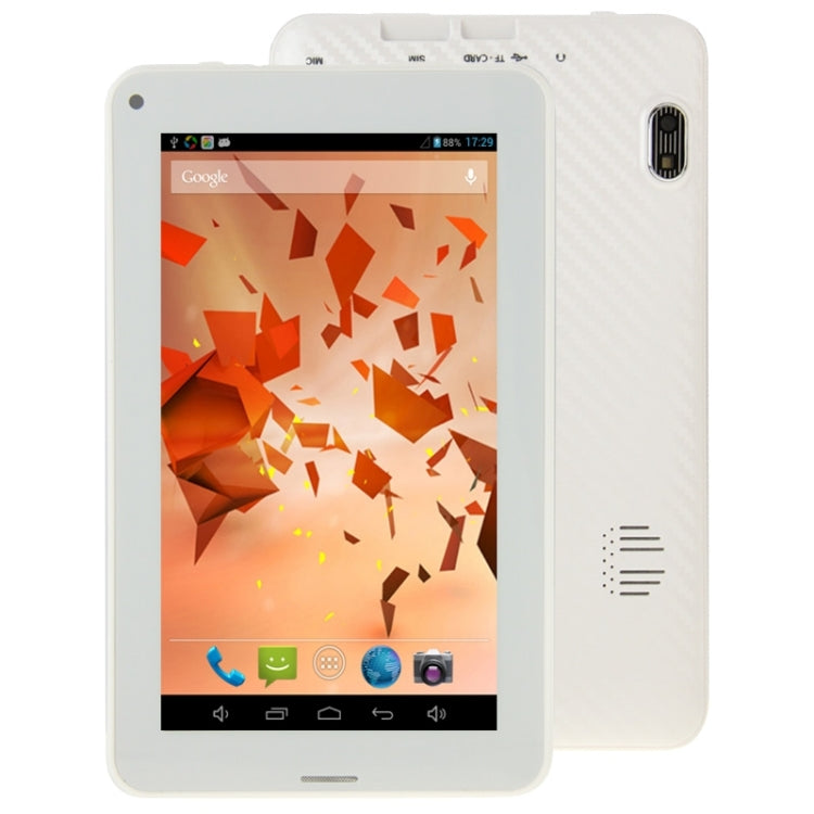 7.0 inch Android 4.0 Tablet PC, Mobile Phone Function, CPU: Allwinner A23, 1.5GHz(White)
