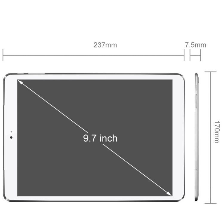 Cube TALK9X/U65GT Tablet PC 16GB, 9.7 inch 3G + Voice function Android 4.4.2, CPU: MTK8392 Octa-Core 2.0GHz, RAM: 2GB, 10000mAh Battery(White)
