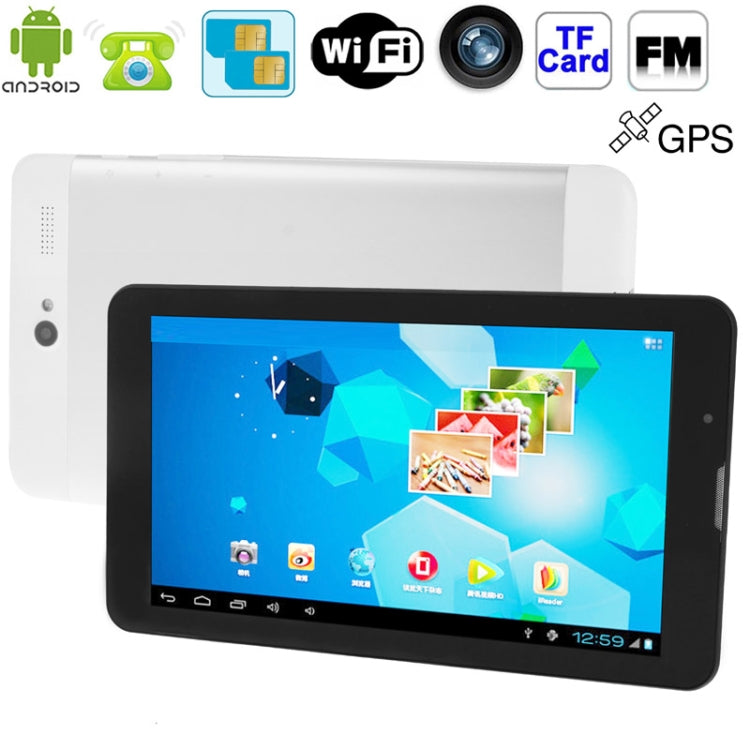 7.0 inch Android 4.1 Tablet PC, 512MB+4GB, MD700, 3G Mobile Phone Function, Dual SIM, CPU: MTK8312, 1.2GHz(Silver)
