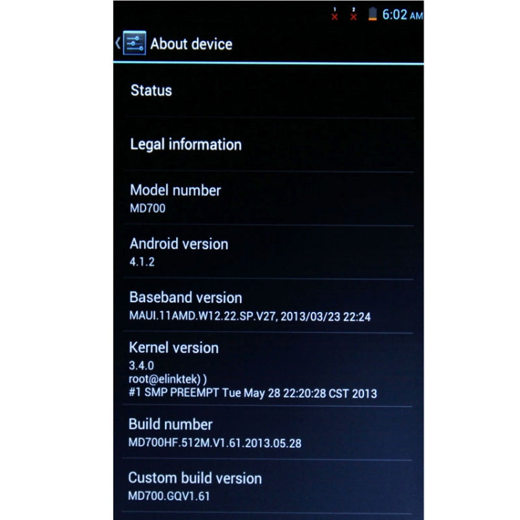 7.0 inch Android 4.1 Tablet PC, 512MB+4GB, MD700, 3G Mobile Phone Function, Dual SIM, CPU: MTK8312, 1.2GHz(Silver)
