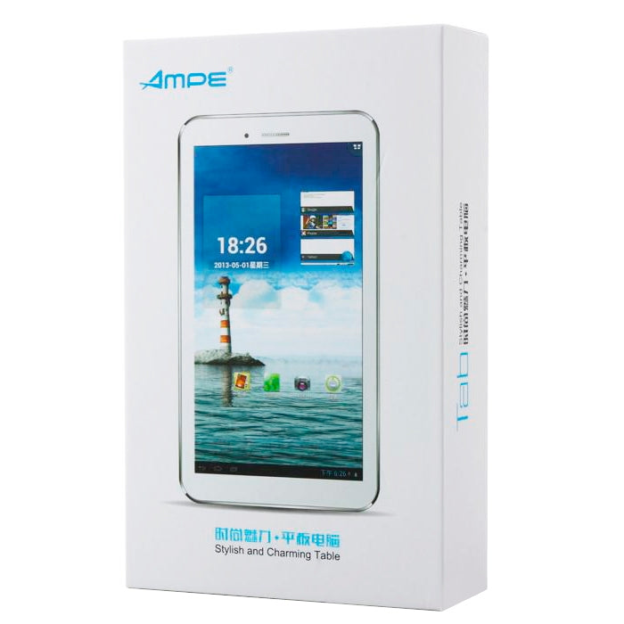 Ampe A77, 7.0 inch, 512MB+4GB, 2G + Voice Function Android 4.2.2, MTK6572 Dual Core 1.3GHz, Dual SIM, OTG, GPS, WiFi, Bluetooth