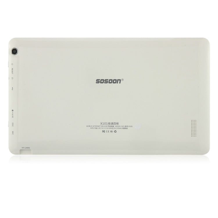Sosoon X101 Tablet PC 8GB, 10.1 inch Android 4.4, RK3126 Quad Core 1.0GHz(White)