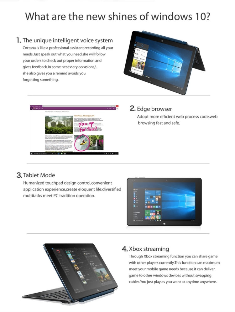 CUBE i15 iwork10 Flagship Dual OS, 10.1 inch, 4GB+64GB, Windows 10 & Android 5.1, Intel Cherry Trail Z8350 Quad-core 1.44-1.8GHz