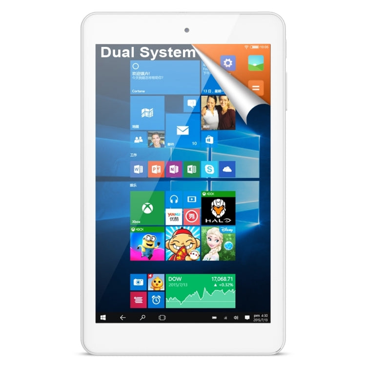 Cube iwork8 Ultimate Dual Boot, 2GB+32GB, 8 inch Windows 10 & Android 5.1, Intel Cherry Trail Z8300 Quad Core 1.44-1.84GHz(White)