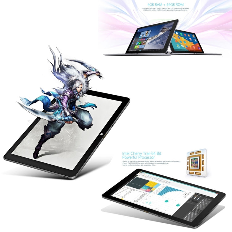 Teclast Tbook 11 Tablet, 10.6 inch, 4GB+64GB, Handwriting Android 5.1 + Windows 10 Intel Cherry Trail X5-Z8300 Quad Core 1.84GHz, RAM: 4GB(Grey)