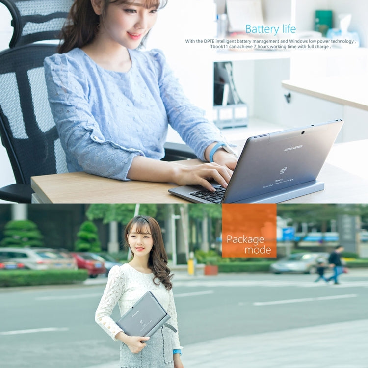 Teclast Tbook 11 Tablet, 10.6 inch, 4GB+64GB, Handwriting Android 5.1 + Windows 10 Intel Cherry Trail X5-Z8300 Quad Core 1.84GHz, RAM: 4GB(Grey)