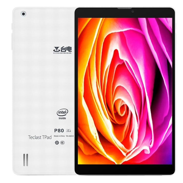 Teclast P80, 1GB+8GB, 8.0 inch Android 5.1 3G Phone Call, Intel x3-C3230 Quad Core 1.2GHz, Network: 3G (Black + White)