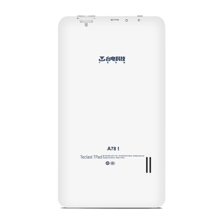 Teclast A78t Tablet PC, 512MB+8GB, 7.0 inch Android 4.4, RK3126 Quad Core 1.3GHz, Support OTG, OTA (Black + White)