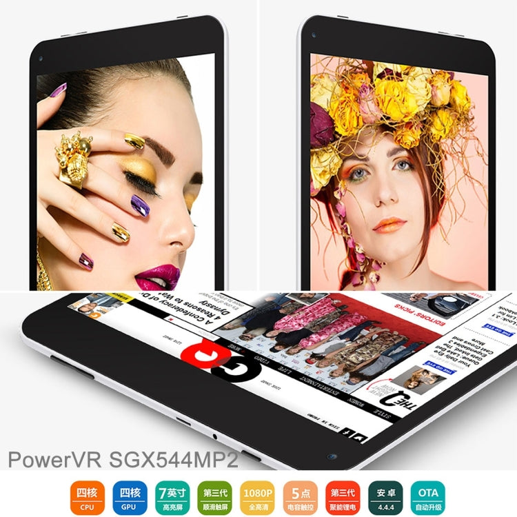 Teclast A78t Tablet PC, 512MB+8GB, 7.0 inch Android 4.4, RK3126 Quad Core 1.3GHz, Support OTG, OTA (Black + White)