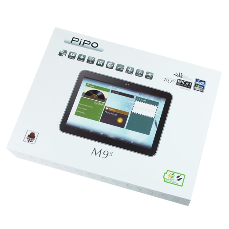 PiPo M9S, 2GB+16GB, 10.1 inch Android 4.4, RK3288 Arm Cortex-A17 Quad Core 1.8GHz, WiFi, BT, Compass, GPS, Gyroscope(Black)