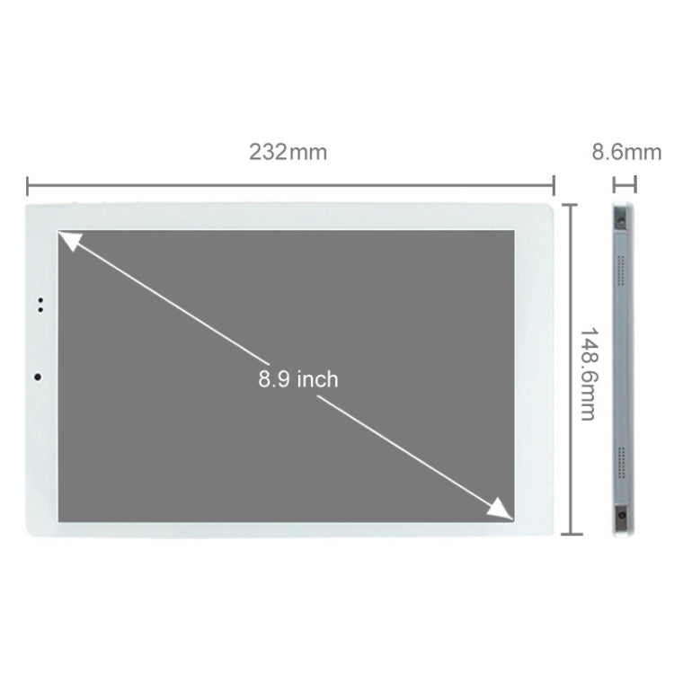 PiPO W6, 2GB+32GB, 8.9 inch Windows 8.1(Genuine Version) Intel Atom Z3735F Quad Core 1.33GHz, WiFi, OTG, BT(White)