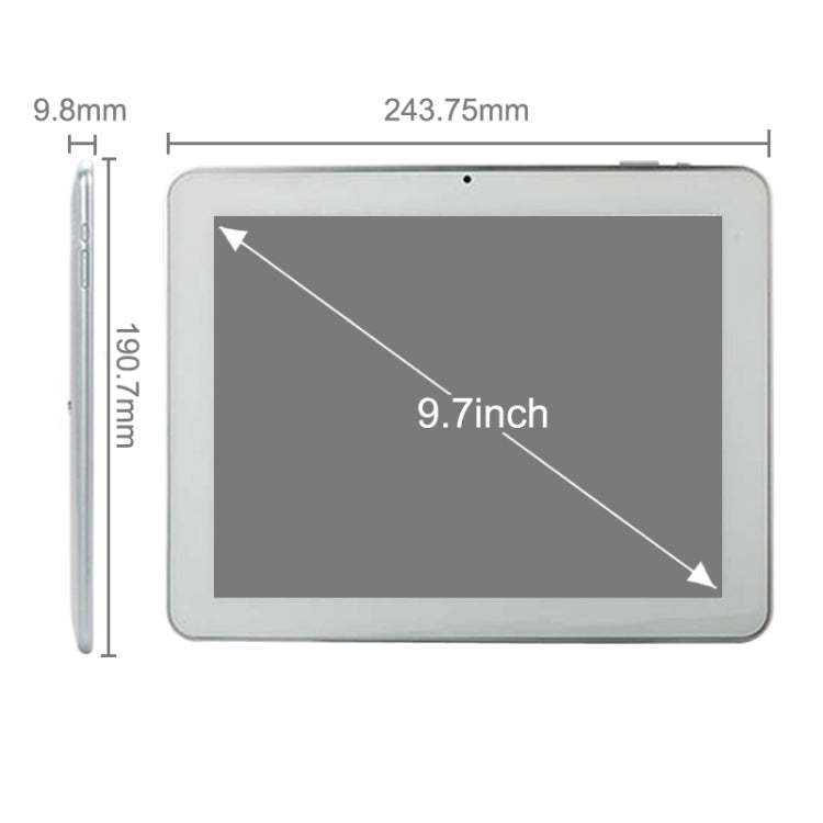 AMPE A90 Tablet PC 8GB, 9.7 inch Android 4.2.2, RAM:1G, WCDMA(White)