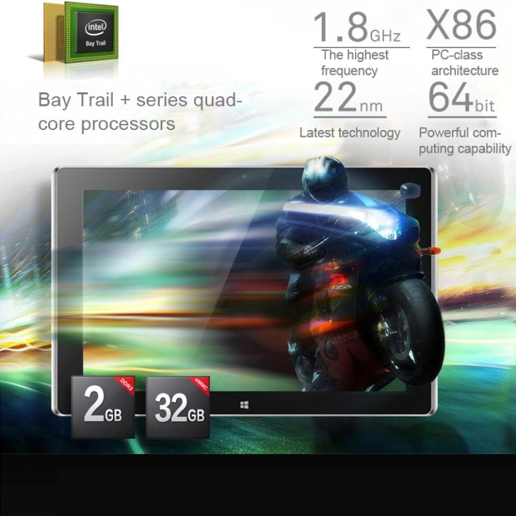 Ramos i10 Pro Android4.2 & Windows8.1 Tablet 32GB, 10.1 inch, CPU: Intel Atom Z3740D Quad Core 1.33GHz, RAM: 2GB