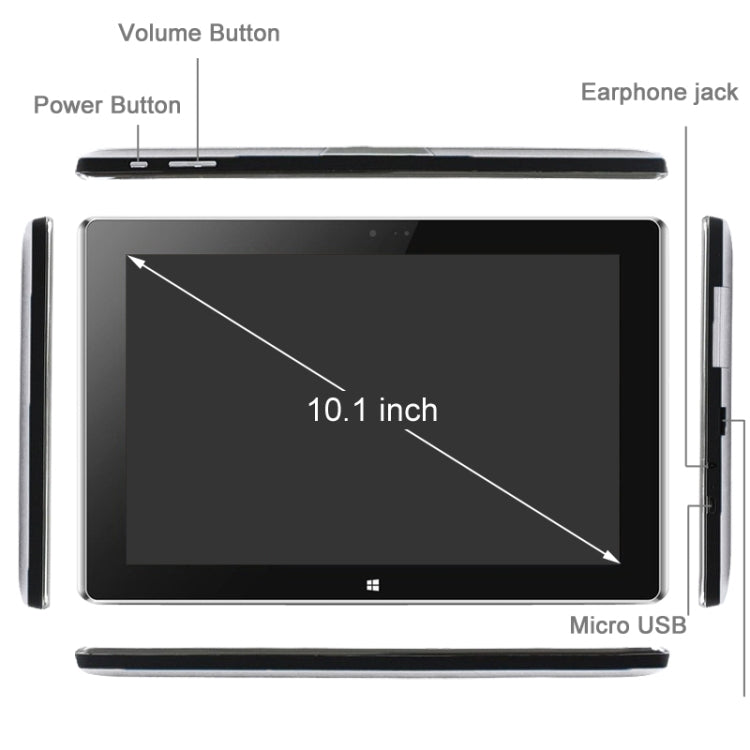 Ramos i10 Pro Android4.2 & Windows8.1 Tablet 32GB, 10.1 inch, CPU: Intel Atom Z3740D Quad Core 1.33GHz, RAM: 2GB