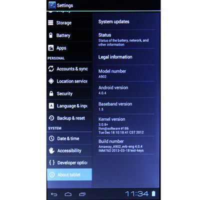 Amaway A902 Tablet PC 8GB, 9.0 inch Android 4.0(White)