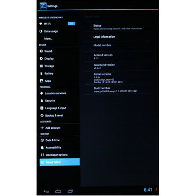 10.1 inch Android 4.1 Tablet PC, RAM: 1GB
