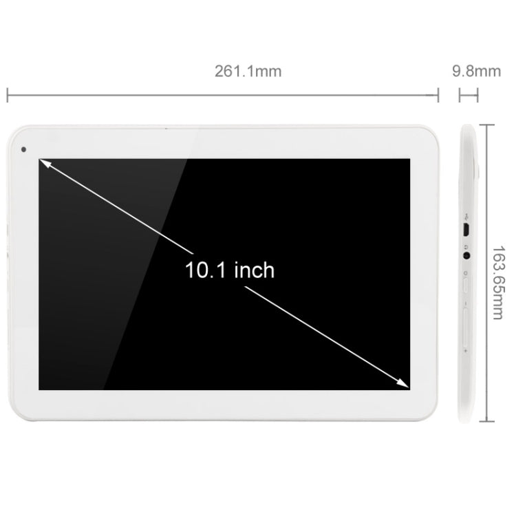 Ainol NUMY 3G AX10T Tablet PC 8GB, 10.1 inch Android 4.4.2 3G Phone Call, CPU: MT8382 1.3GHz Quad Core, RAM: 1GB, GPS, Dual SIM, WCDMA & GSM(White)
