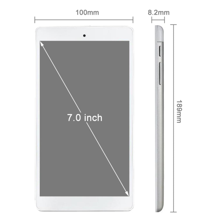 ONDA V702 Tablet PC 8GB, 7.0 inch Android 4.4.2, CPU: Allwinner A33 Quad Core ARM Cortex A7, CE FCC ROHS WEEE Certification(Silver)