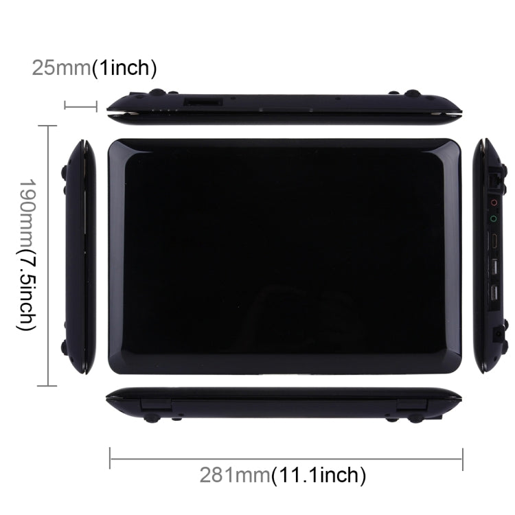 10.1 inch Netbook PC, 1GB+8GB, TDD-10.1 Android 5.1 Allwinner A33 Quad Core 1.6GHz, BT, WiFi, SD, RJ45