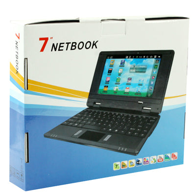 7.0 inch Notebook PC, 512MB+4GB, Android 4.0, VIA WM8880 A9 Dual Core 1.5GHz(Black)