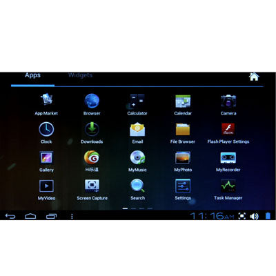 7.0 inch Notebook PC, 512MB+4GB, Android 4.0, VIA WM8880 A9 Dual Core 1.5GHz(Black)