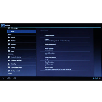 7.0 inch Notebook PC, 512MB+4GB, Android 4.0, VIA WM8880 A9 Dual Core 1.5GHz(Black)