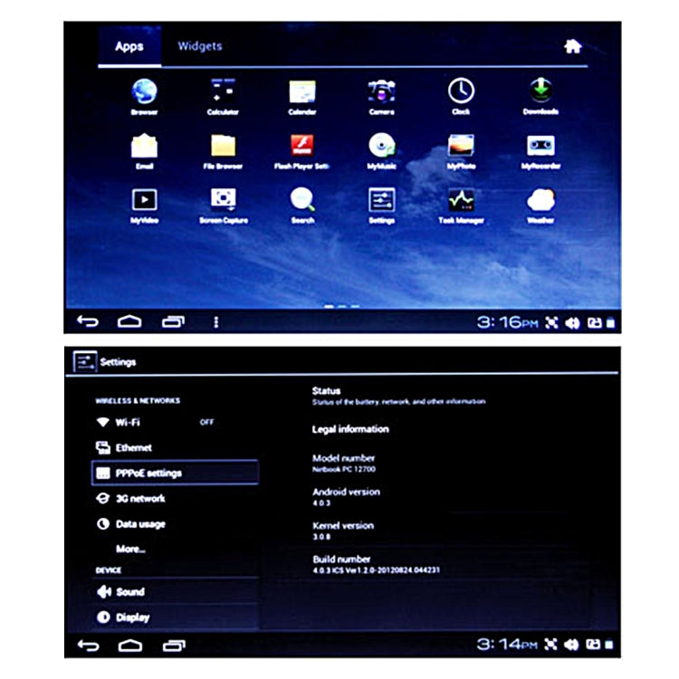 10.1 inch Notebook PC, 512MB+4GB, Android 4.0, EPC-1030T, CPU: VIA WM8880 Dual Core 1.5GHz(Pink)
