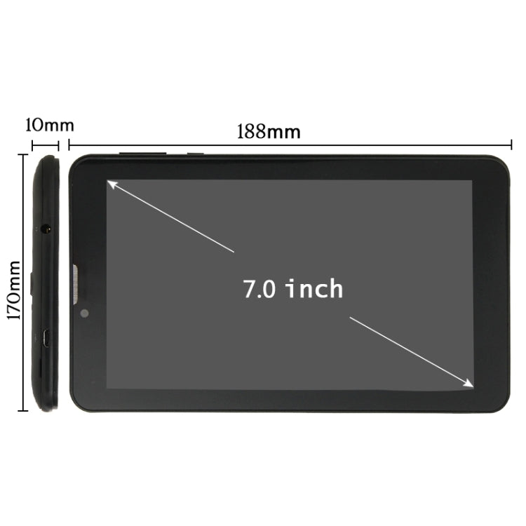 S728B Tablet PC, 7.0 inch Android 4.1 with 3G Mobile Phone Function, Dual SIM(Black)