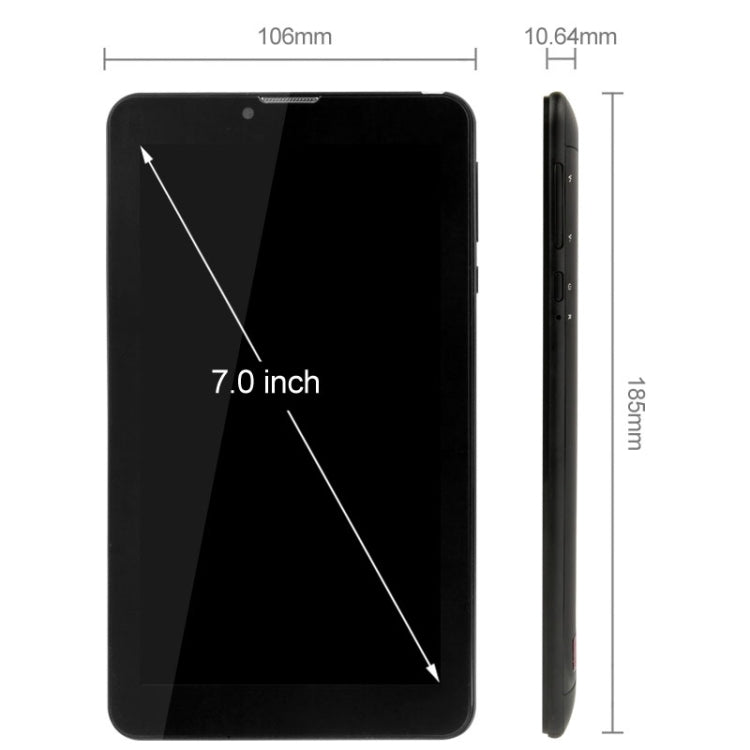 7.0 inch Tablet PC, 1GB+16GB, 3G Phone Call Android 4.4.2, MTK6582 Quad Core up to 1.3GHz, OTG, Dual SIM, GPS, WIFI, Bluetooth