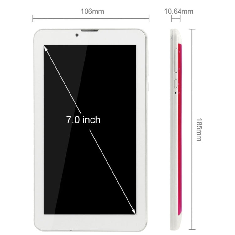 7.0 inch Tablet PC, 1GB+16GB, 3G Phone Call Android 4.4.2, MTK6582 Quad Core up to 1.3GHz, OTG, Dual SIM, GPS, WIFI, Bluetooth
