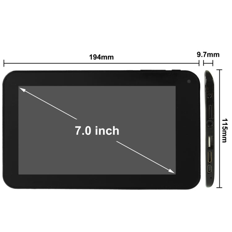 7.0 inch Android 4.2 Tablet PC, CPU: VIA WM8880 Dual Core, 1.5GHz