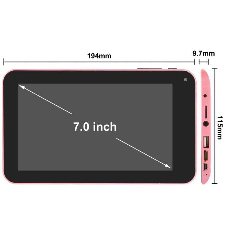 7.0 inch Android 4.2 Tablet PC, CPU: VIA WM8880 Dual Core, 1.5GHz