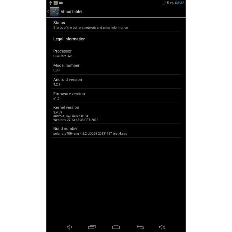 7.0 inch Tablet PC, 512MB+4GB, Android 4.2.2, 360 Degrees Menu Rotation, Allwinner A33 Quad-core, Bluetooth, WiFi