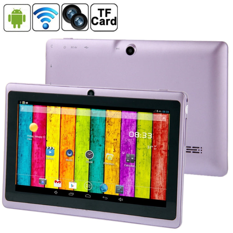 7.0 inch Tablet PC, 512MB+4GB, Android 4.2.2, 360 Degrees Menu Rotation, Allwinner A33 Quad-core, Bluetooth, WiFi