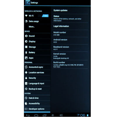 7.0 inch Tablet PC, 512MB+4GB, Android 4.2.2, 360 Degrees Menu Rotation, Allwinner A33 Quad-core, Bluetooth, WiFi