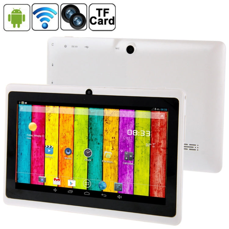 7.0 inch Tablet PC, 512MB+4GB, Android 4.2.2, 360 Degrees Menu Rotation, Allwinner A33 Quad-core, Bluetooth, WiFi