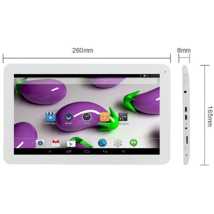 10.1 inch Android 4.4 Tablet PC 8GB, CPU: Allwinner A33 Quad Core, RAM: 1GB