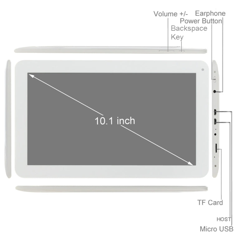 10.1 inch Android 4.4 Tablet PC 8GB, CPU: Allwinner A33 Quad Core, RAM: 1GB