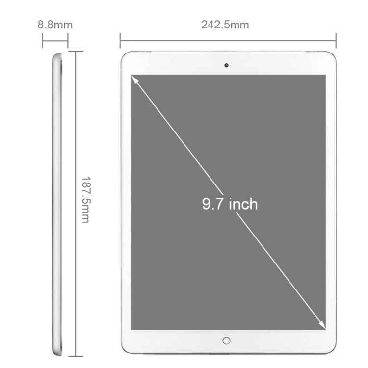ONDA V975s Tablet PC 16GB, 9.7 inch Android 4.4.2, CPU: Allwinner A83T Octa Core ARM Cortex A7 2.0GHz, RAM: 1GB, CE FCC ROHS WEEE Certification(Silver)