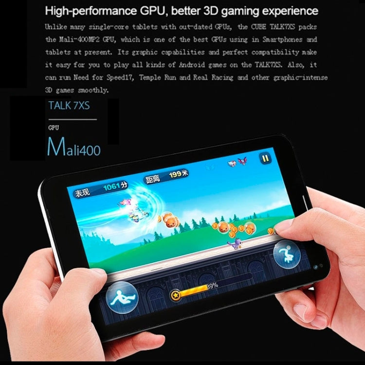 Cube Talk7XS / U51GTS Tablet PC, 7 inch Android 4.2.2, MTK8312 Dual-core 1.3GHz, Dual SIM, Support 3G Call / GPS(White)
