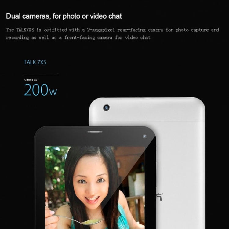 Cube Talk7XS / U51GTS Tablet PC, 7 inch Android 4.2.2, MTK8312 Dual-core 1.3GHz, Dual SIM, Support 3G Call / GPS(White)