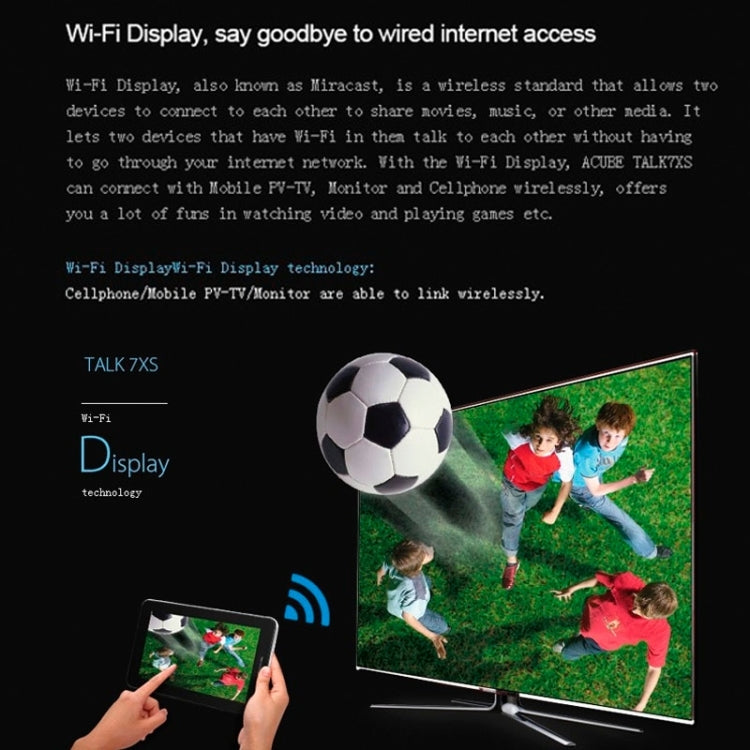 Cube Talk7XS / U51GTS Tablet PC, 7 inch Android 4.2.2, MTK8312 Dual-core 1.3GHz, Dual SIM, Support 3G Call / GPS(White)