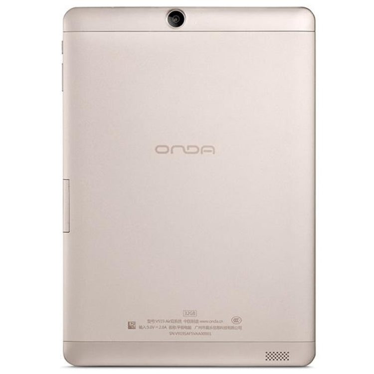 ONDA V919 Air Dual OS, 2GB+32GB, 9.7 inch Windows 10 & Android 4.4 Intel Bay Trail-T Z3735F Quad Core 1.33-1.83GHz, CE FCC ROHS WEEE Certification(Gold)